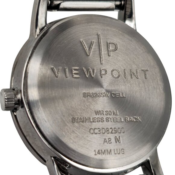 VP Viewpoint by Timex Stainless Steel Analog Watch Expansion Band Silver Black - Picture 6 of 7